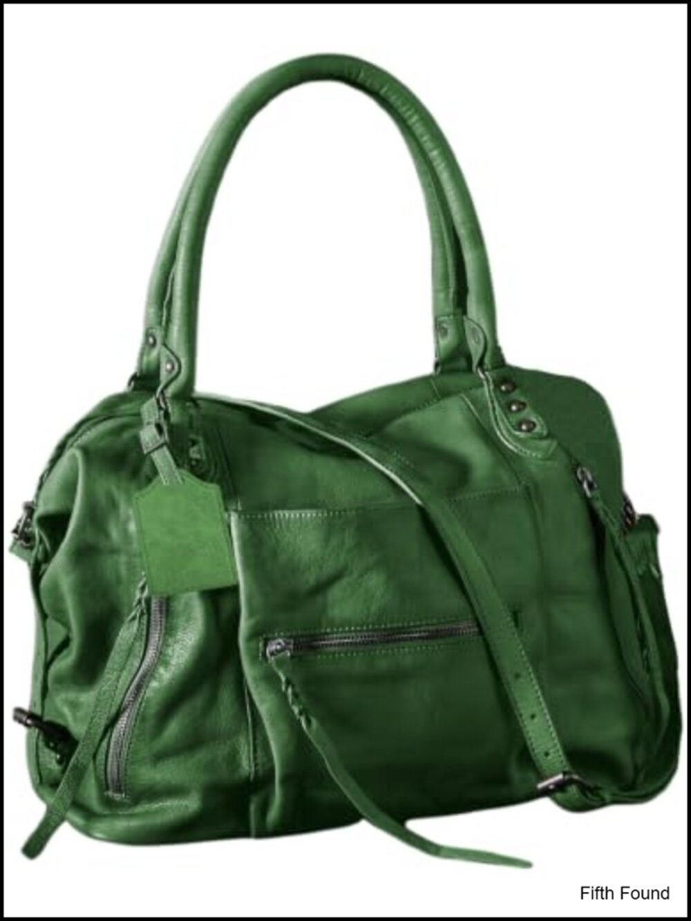 Large Vegan Leather Tote Bag with Zipper Adjustable Strap
